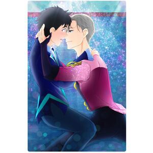 Yuri! on Ice poster sports anime Japaneses Russian figure skater Yuuri Viktor